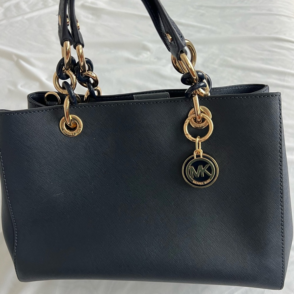 Lightly Used Navy Michael Kors Bag